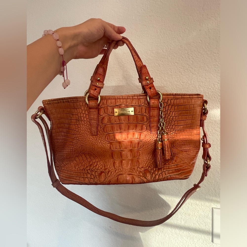 Brahmin Mini Asher Satchel leather purse bag